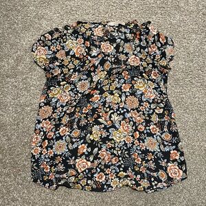 LOFT Ruffled Cap Sleeve Blouse